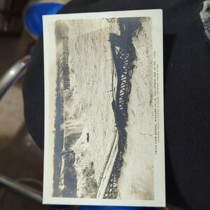 1938 Niagara falls Bridge Collapse Postcard